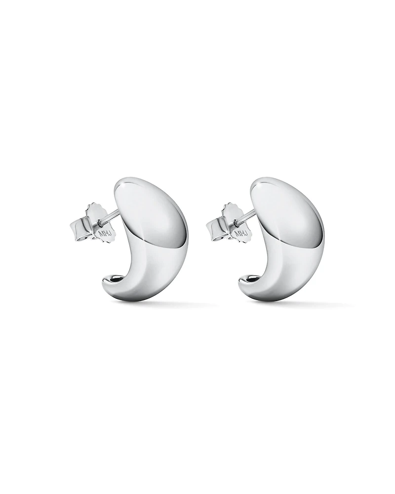 Polished Bold Dome Stud Earrings in Sterling Silver