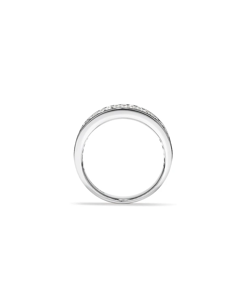 Men's Pave Ring with 0.87 Carat TW of Diamonds in 10kt White Gold