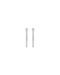 Hoop Earrings With 0.50 Carat TW Of Diamonds in 10kt White Gold