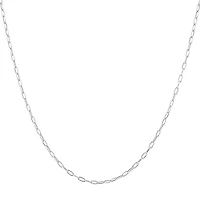 45cm (18”) 2mm-2.5mm Width Hollow Paperclip Chain in 10kt Yellow Gold