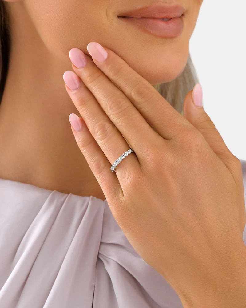 Evermore Wedding Band with 0.75 Carat TW Diamonds in 14kt White Gold