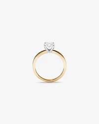 Carat TW Oval Cut Lab-Grown Diamond Solitaire Engagement Ring in 14kt Yellow and White Gold