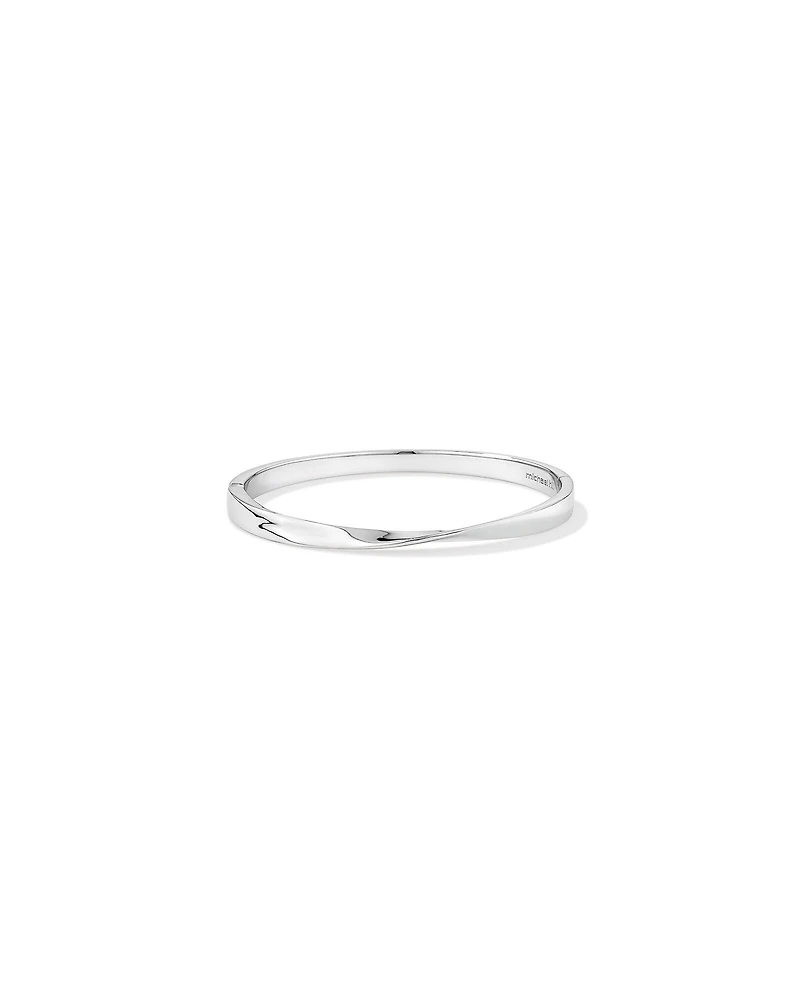 61mm Sculpture Ribbon Bracelet in Sterling Silver