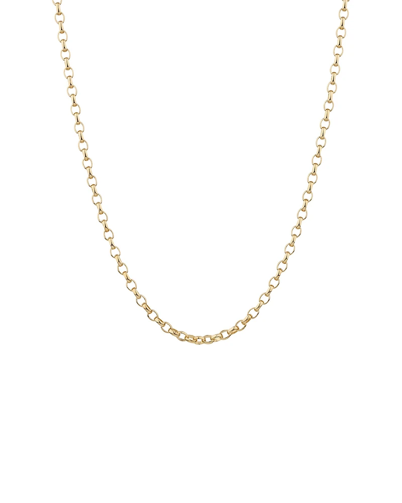 60cm (24") Oval Belcher Chain in 10kt Yellow Gold