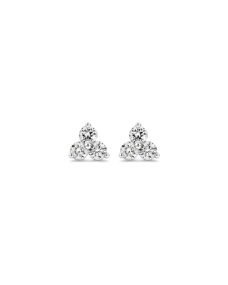 0.50 Carat TW Round Brilliant Diamond Trio Stud Earrings in 10kt White Gold