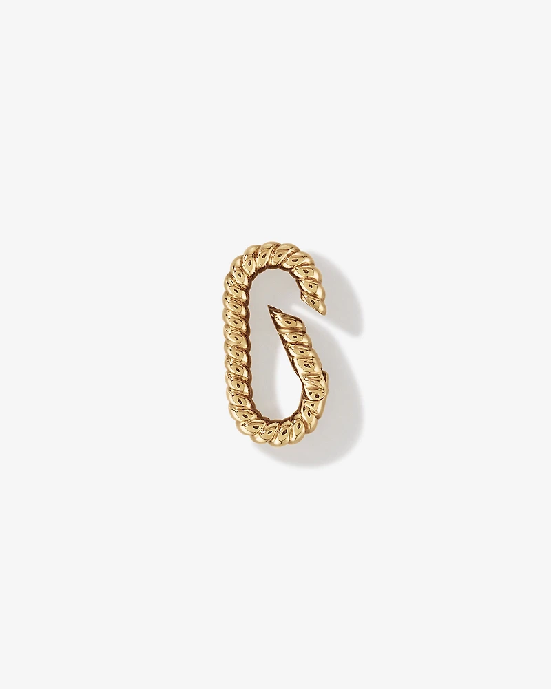 Twisted Paperclip Pendant Connector in 10k Yellow Gold