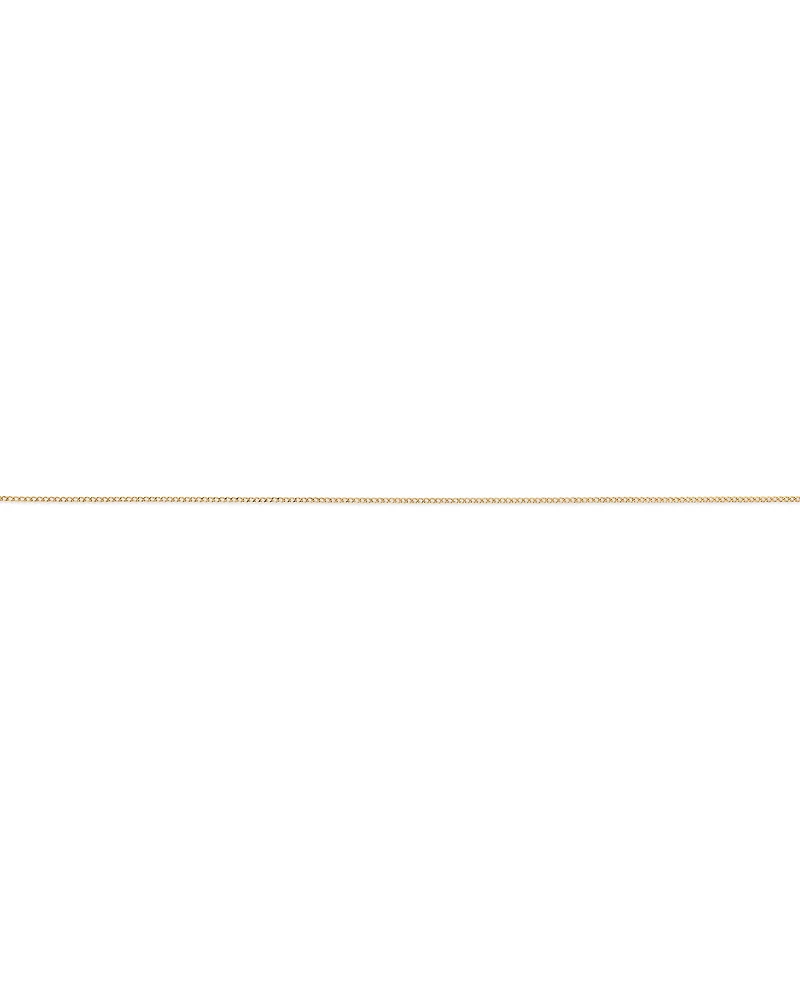 50cm (20") 1.96mm Width Semi Solid Curb Chain in 10kt Yellow Gold