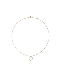 Diamond Studded Circle Necklace in 10kt Yellow Gold