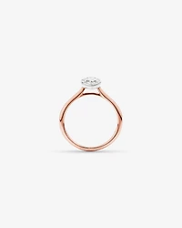 1.25 Carat TW Pear Cut Laboratory-Grown Diamond Solitaire Bezel Set Engagement Ring in 14kt Yellow Gold