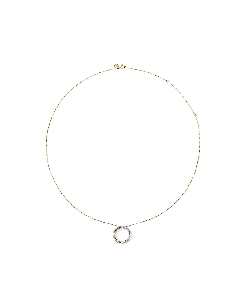 Collier pendentif croisé TW avec diamants TW de 0,11 carat en argent sterling et or jaune 10 carats