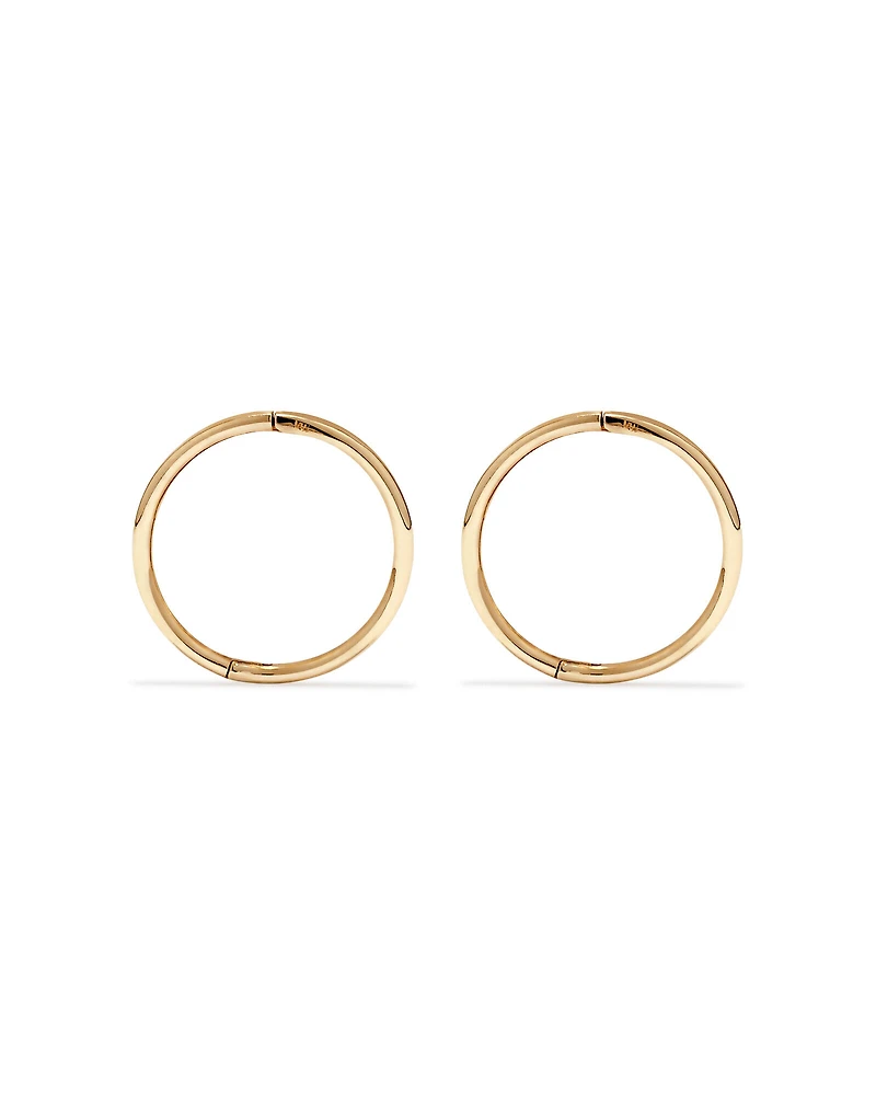 14mm Sleeper Earrings in 10kt Yellow Gold