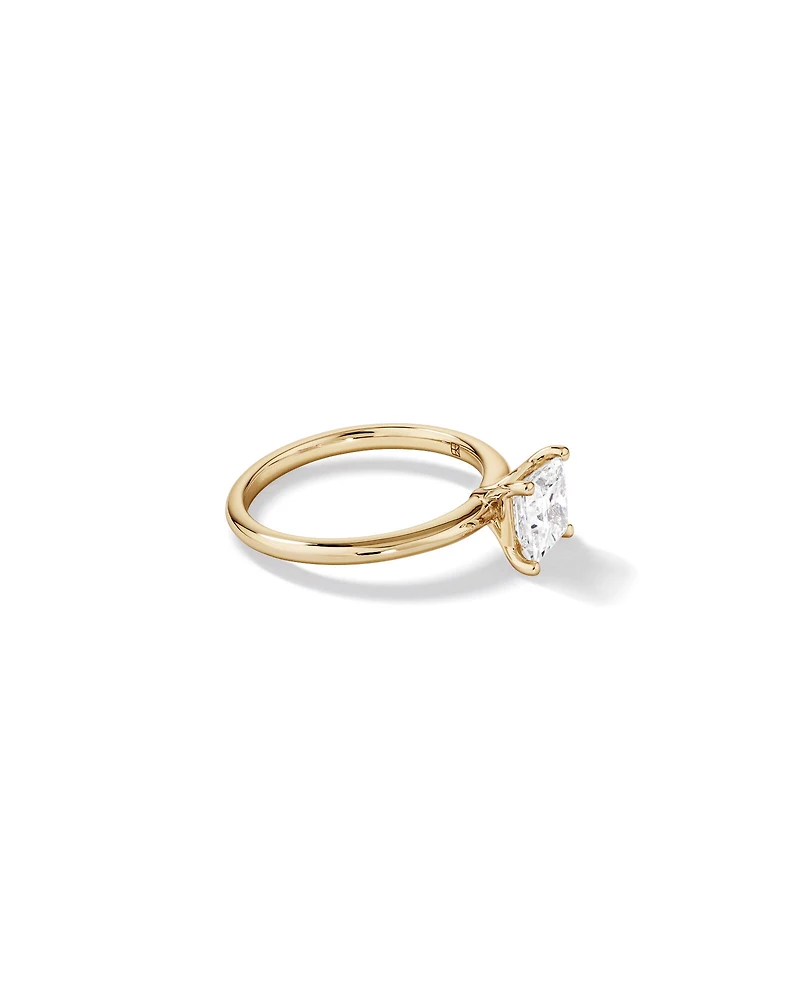 1.25 Carat TW Princess Cut Laboratory-Grown Diamond Solitaire Engagement Ring In 14kt White Gold