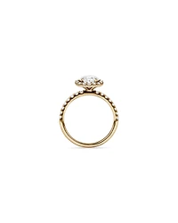 1.79 Carat TW Round Brilliant Laboratory-Grown Diamond Halo Engagemet Ring in 14kt White Gold