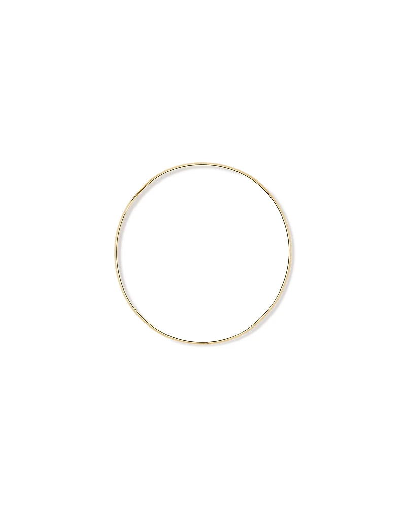 65mm 2.3mm Width Solid Round Bangle in 10kt Yellow Gold
