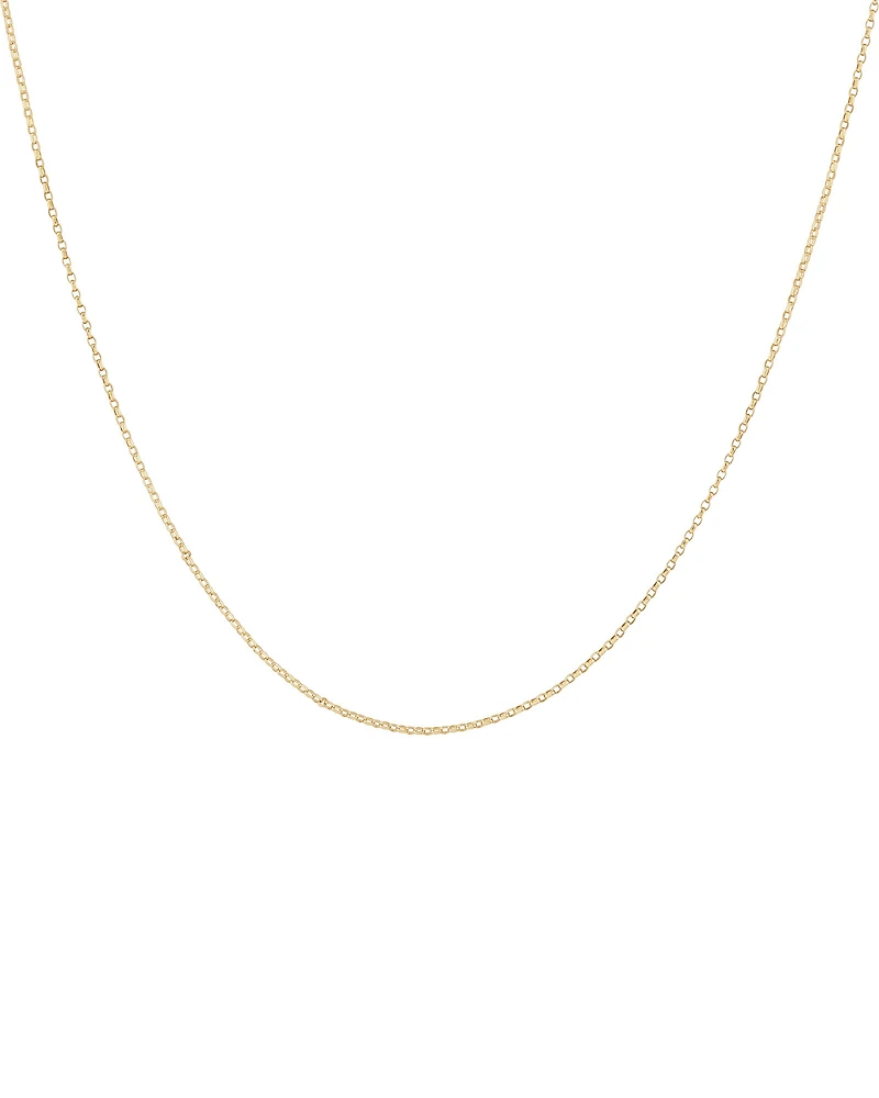 45cm (18") 1mm Width Diamond Cut Belcher Chain in 18kt Yellow Gold