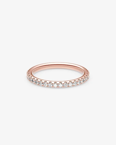 Alliance en or blanc 14 K avec diamants totalisant 0,34 ct