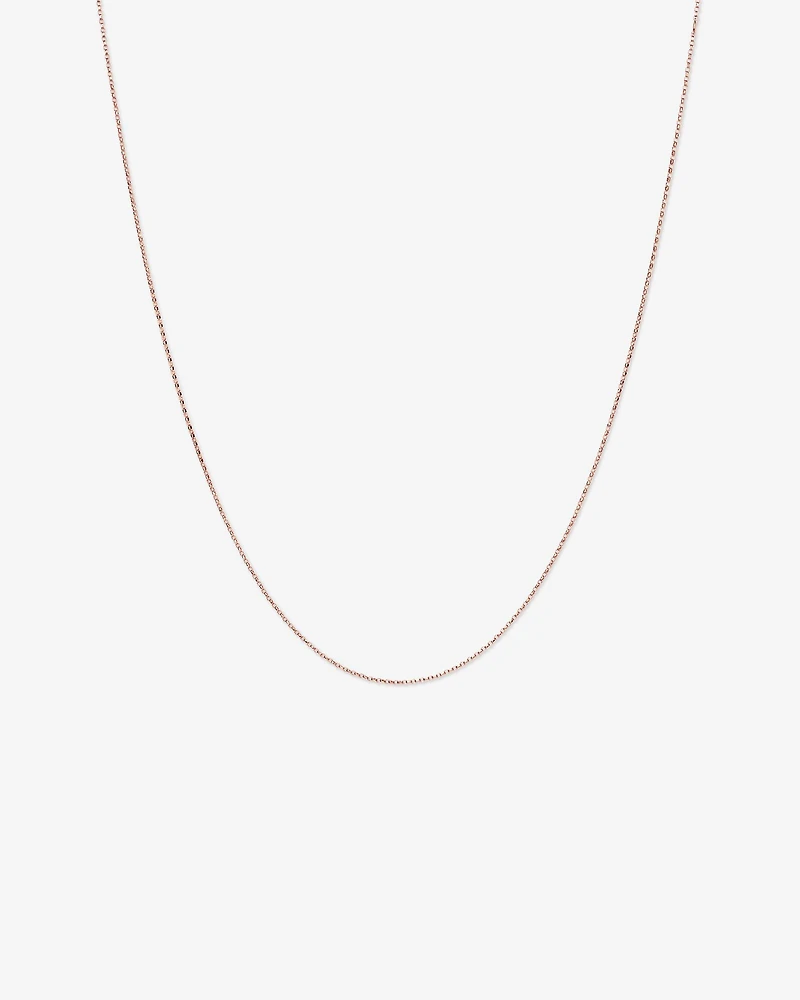 45cm (18") 1mm-1.5mm Width Solid Belcher Chain in 10kt Yellow Gold