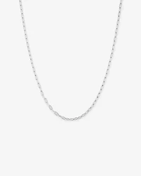 50cm (20") 4.7mm Width Round Paperclip Chain Necklace in Sterling Silver