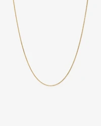 45cm (17") 2.1mm Width Solid Diamond Cut Curb Chain in 10kt Yellow Gold