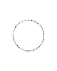 55cm (22") 7.20mm Width Bevelled Curb Chain Necklace in Sterling Silver