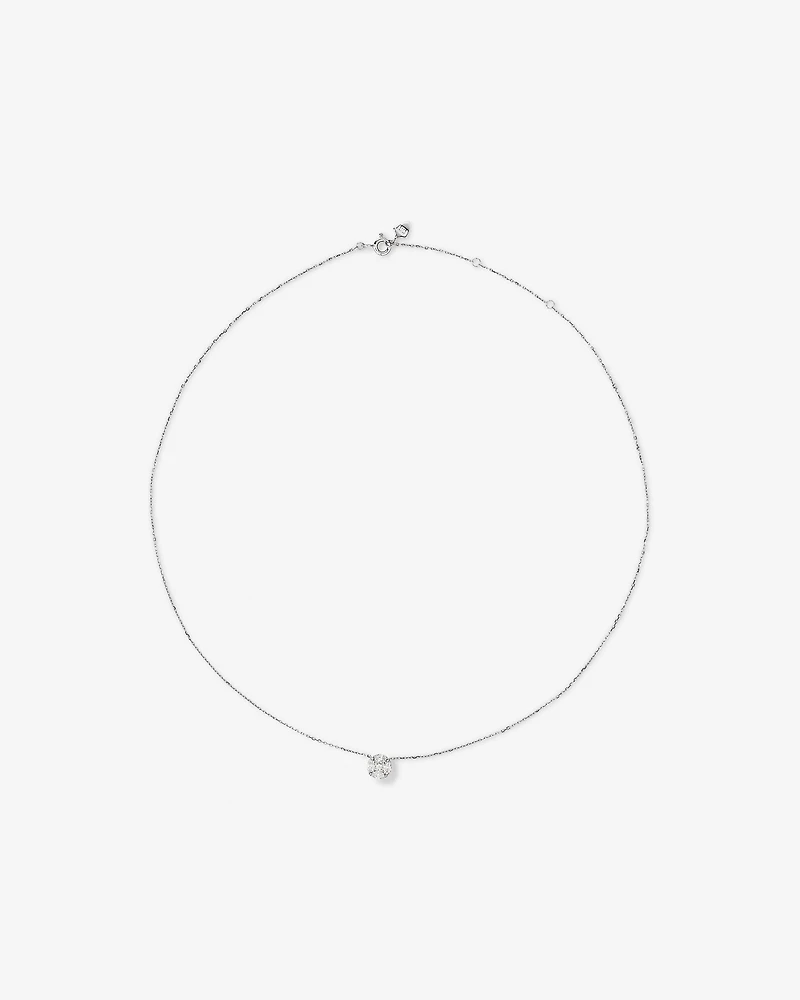 0.39 Carat TW Multistone Princess and Marquise Cut Diamond Pendant in 10kt White Gold