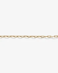 19cm (7.5") 3.5mm Hollow Paperclip Bracelet in 10kt Yellow Gold
