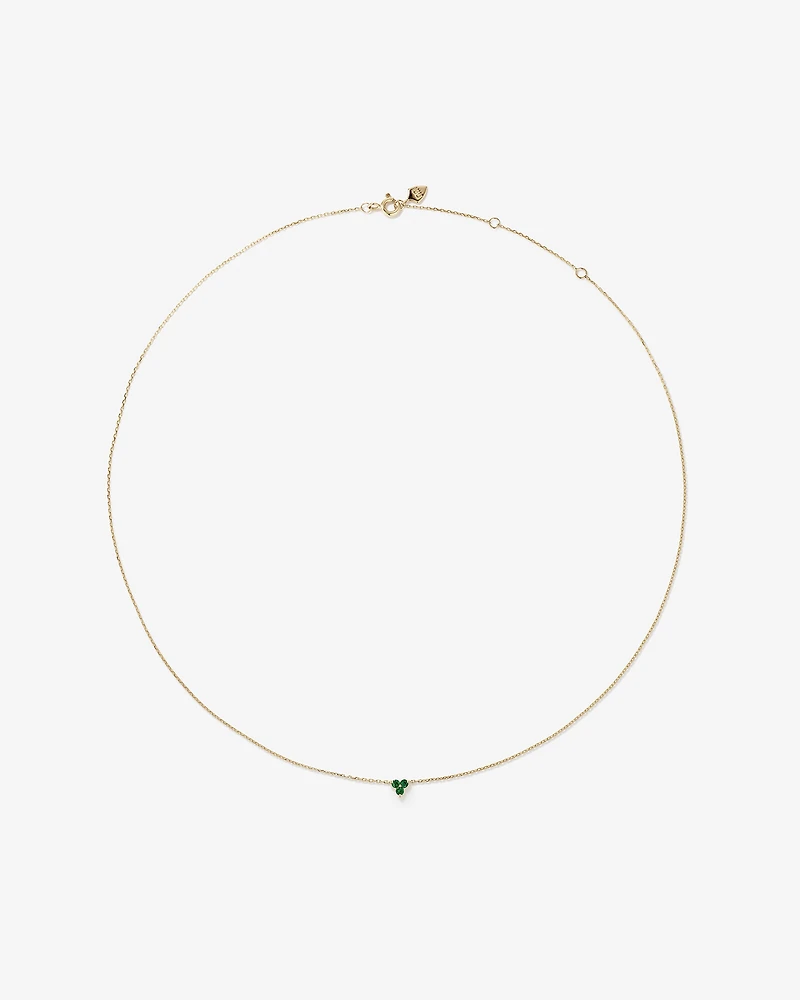 Emerald Trio Necklace in 10kt Yellow Gold