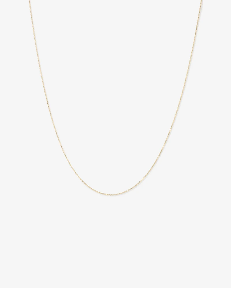 45cm (18") 1mm-1.5mm Width Solid Belcher Chain in 10kt Yellow Gold