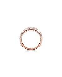 Diamond Pave Ring with 1.00 Carat TW Diamond in 10kt Rose Gold