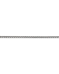 21cm (8.2") 3.8mm Width Wheat Curb Chain Bracelet in Oxidised Sterling Silver