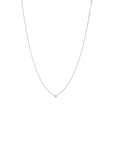 Diamond Serendipity Single Stone Necklace in Sterling Silver