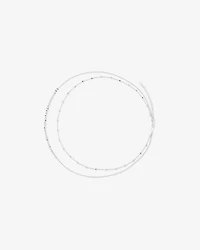 45cm Multi-Layer Bead Chain in Sterling Silver