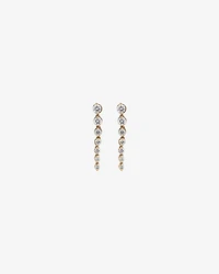 0,50 carat TW Boucles d'oreilles pendantes graduées en diamant en or jaune 18kt
