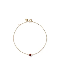 19cm (7.5") Bracelet with Garnet in 10kt Yellow Gold