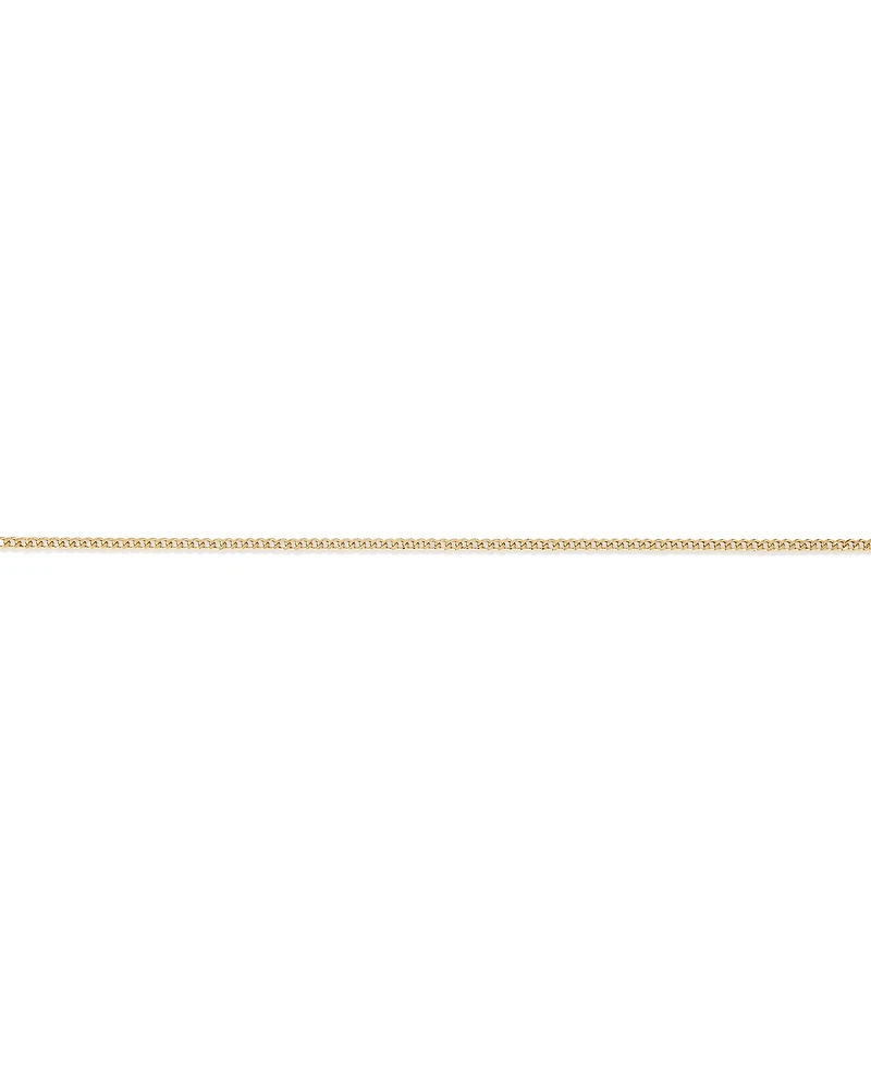 50cm (20") 3.75mm Width Semi Solid Diamond Cut Curb Chain in 10kt Yellow Gold