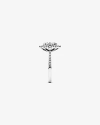 Halo Engagement Ring with .93TW of Diamonds in 14k White Gold