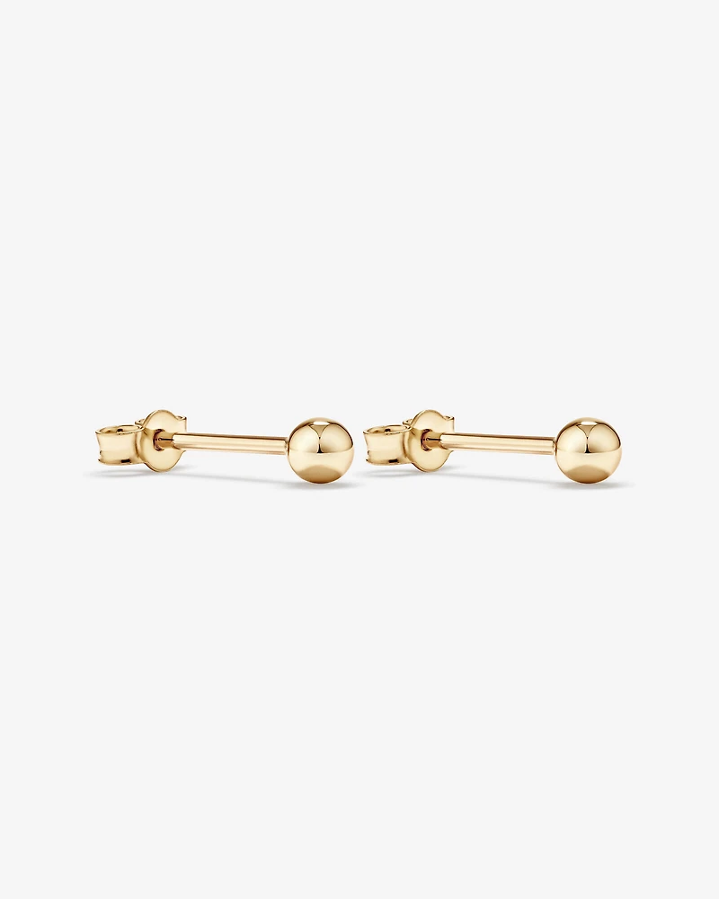 3mm Ball Stud Earrings in 10kt Rose Gold