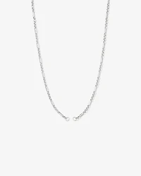 50cm (20") Paperclip 7 and 1 Alternating Open Pendant Chain in Sterling Silver
