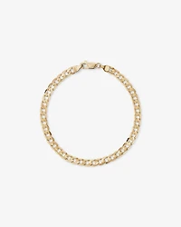 21cm (8.5") 5mm Flat Beveled Curb Bracelet in 10kt Yellow Gold