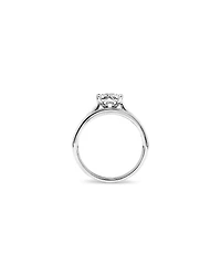 1,00 Carat Poids Total Ensemble Bague De Fiançailles En Diamant Rond Et Bande De Mariage Sertie En Canal, En Or Blanc 14 Ct