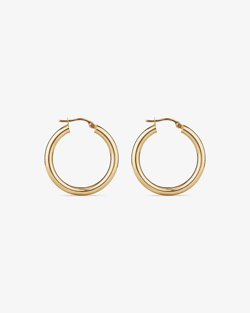 20mm Hoop Earrings in 10kt Yellow Gold