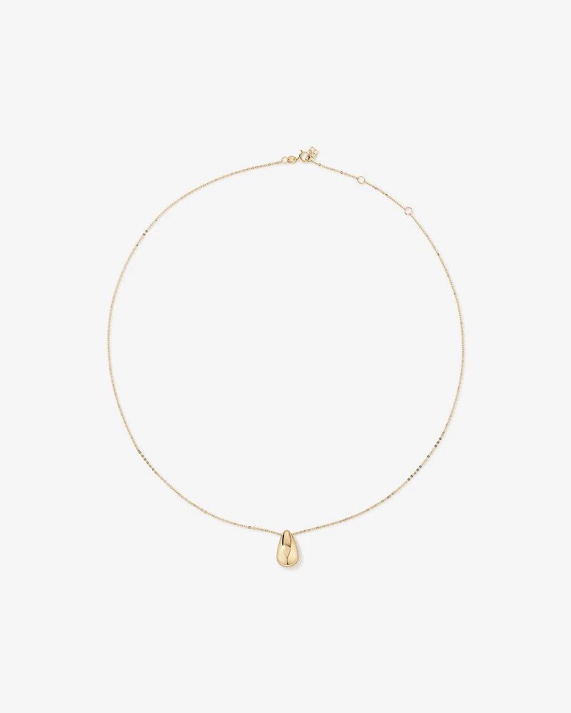 Tapered Dome Pendant Necklace in 10kt Yellow Gold
