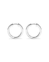 20mm Cubic Zirconia Huggie Hoop Earrings in Sterling Silver