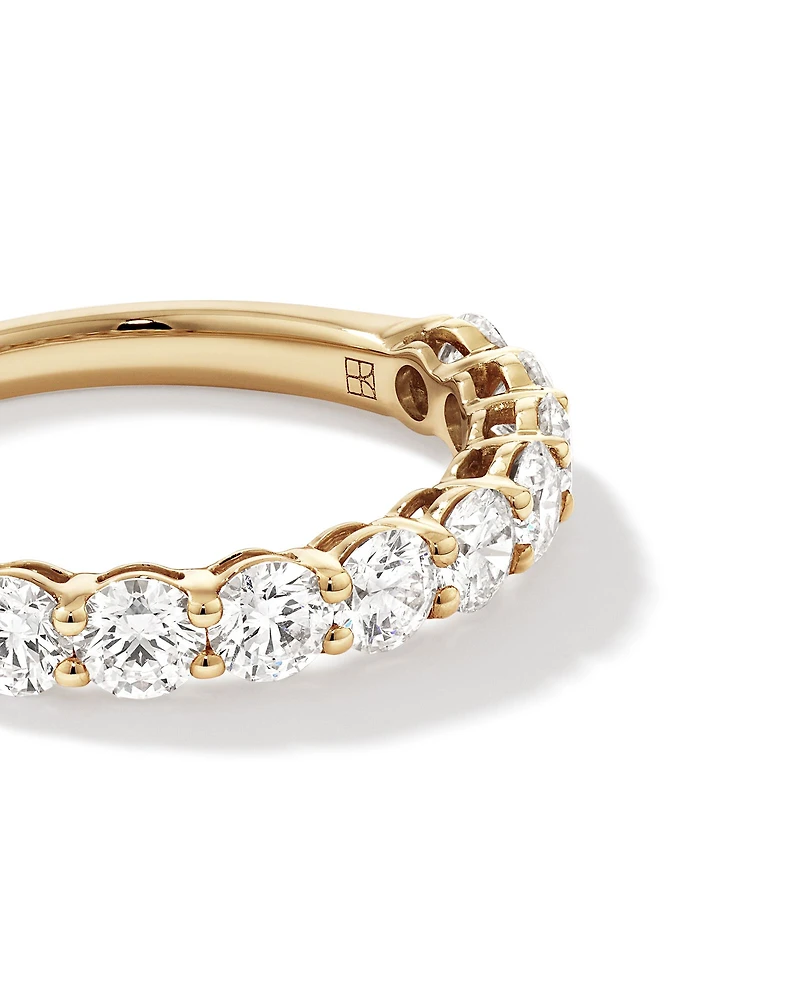 1.30 Carat TW Round Brilliant Laboratory-Grown Diamond Wedding Ring in 14kt Gold