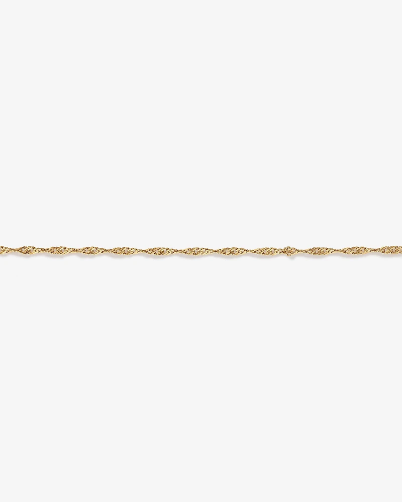19cm (7.5") Singapore Bracelet in 10kt Yellow Gold