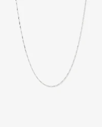 50cm (20") 1.6mm Width Figaro Chain Necklace in Sterling Silver