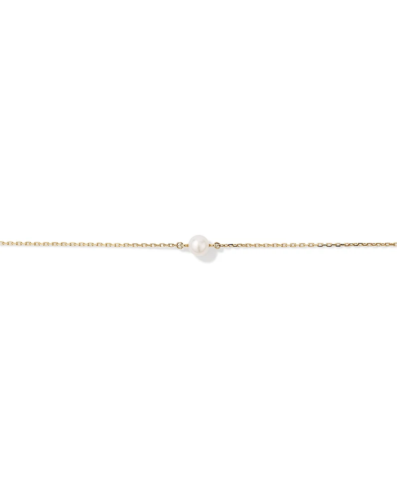 Bracelet with Cultured Freshwater Pearl in 10kt Yellow Gold