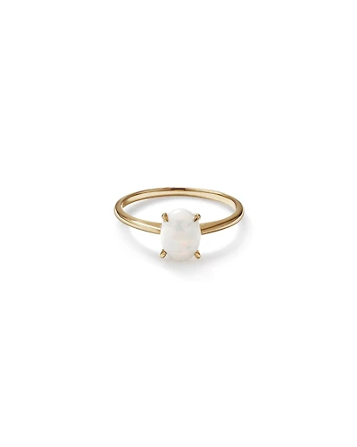 Solitaire Ring with Opal in 10kt Yellow Gold
