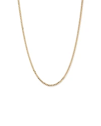 50cm (20") 3.75mm Width Semi Solid Diamond Cut Curb Chain in 10kt Yellow Gold