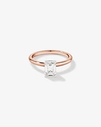 1.25 Carat TW Emerald Cut Laboratory-Grown Diamond Solitaire Engagement Ring In 14kt White Gold